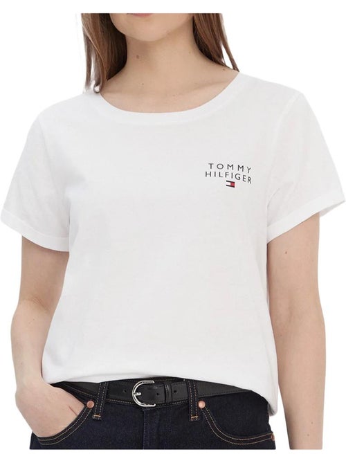 Tommy hilfiger t-shirt dames wit korte mouw - Kiabi