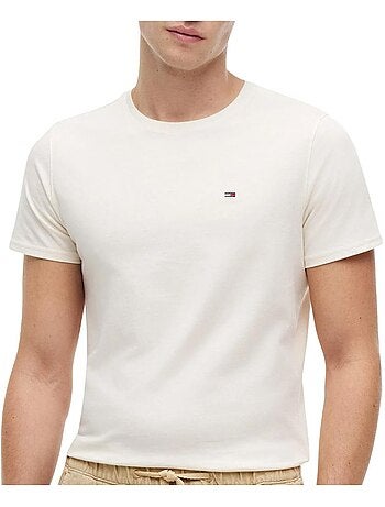 Tommy hilfiger t-shirt slim fit beige voor heren