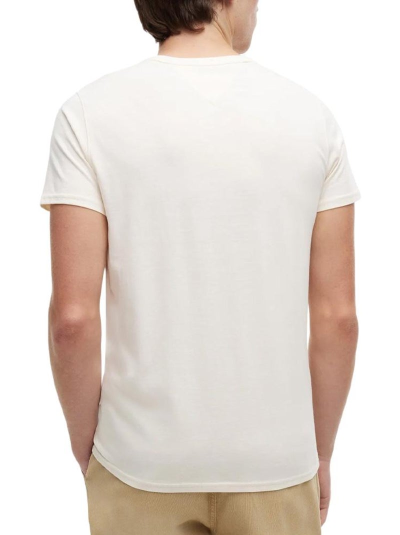 Tommy hilfiger t-shirt slim fit beige voor heren Beige - Kiabi