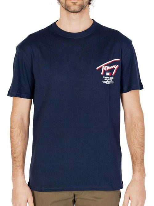Tommy Hilfiger T-shirt voor Heren - Donkerblauw Katoen - Kiabi Tommy Hilfiger T-shirt voor Heren - Donkerblauw Katoen - Kiabi