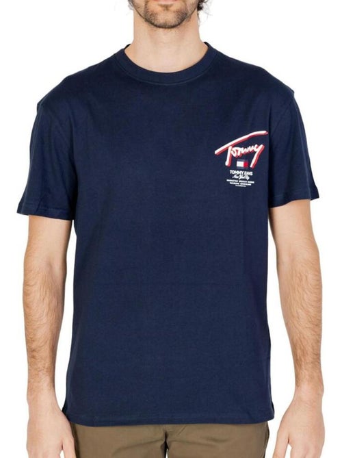 Tommy Hilfiger T-shirt voor Heren - Donkerblauw Katoen - Kiabi Tommy Hilfiger T-shirt voor Heren - Donkerblauw Katoen - Kiabi
