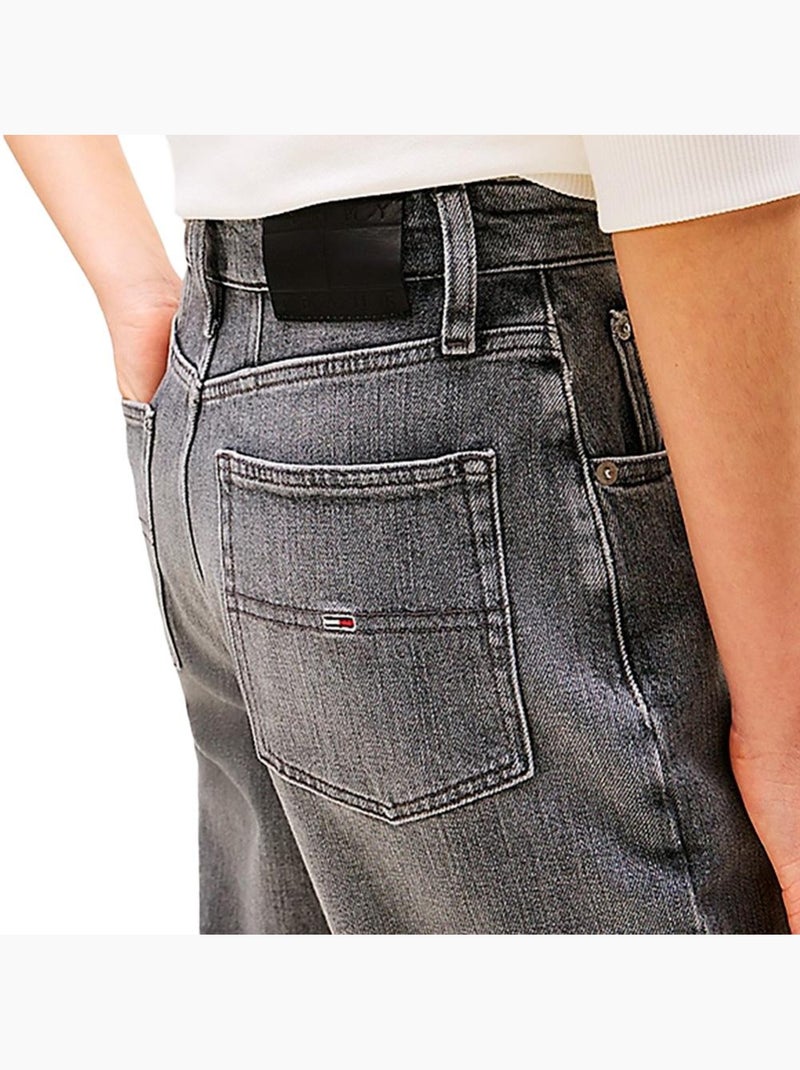 Tommy Hilfiger Tapered Mom Jeans Grijs Dames DW0DW20648 Zilvergrijs - Kiabi