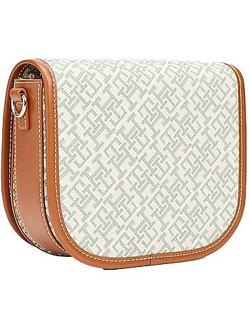 Tommy hilfiger th monoplay leren groene dames crossbody tas