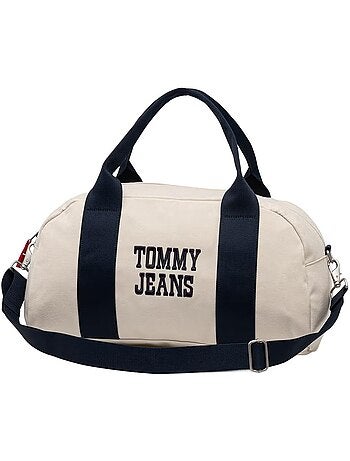 Tommy hilfiger tjm bold varsity sporttas beige/marine voor heren