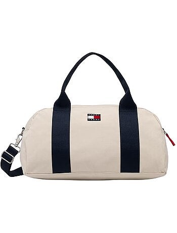 Tommy hilfiger tjm bold varsity sporttas beige/marine voor heren