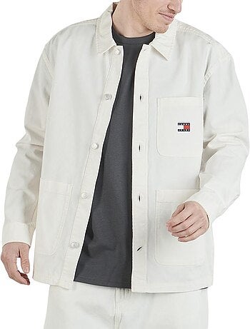 Tommy hilfiger tjm essential wit heren overhemd