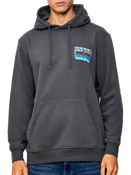 Tommy Hilfiger TJM Flag Heren Sweatshirt Grijs - Kiabi Tommy Hilfiger TJM Flag Heren Sweatshirt Grijs - Kiabi