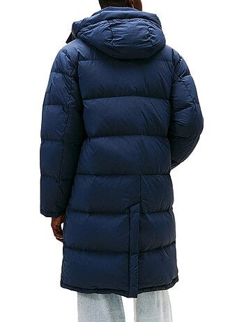 Tommy hilfiger tjm hooded down maxi heren donsjas marineblauw