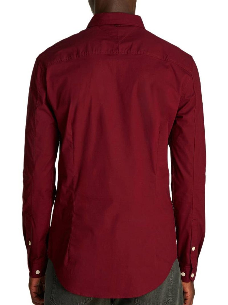 Tommy Hilfiger TJM Origineel Bordeauxrood Herenoverhemd Bordeaux - Kiabi