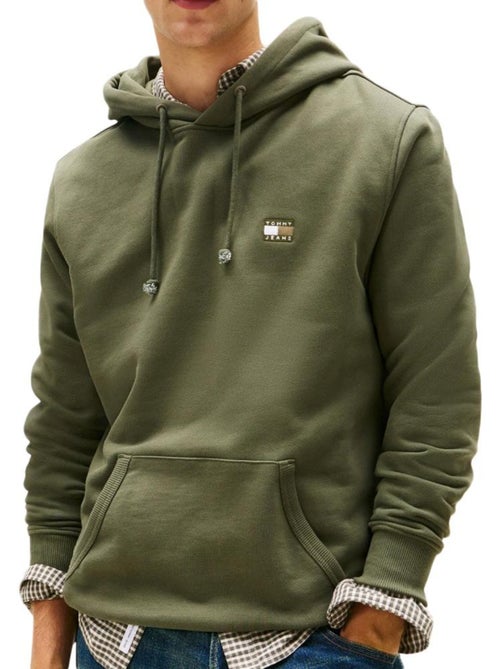 Tommy Hilfiger TJM Reg Badge Heren Hoodie Kaki - Kiabi Tommy Hilfiger TJM Reg Badge Heren Hoodie Kaki - Kiabi