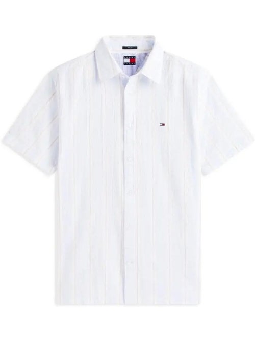 Tommy hilfiger tjm regular fit heren overhemd lichtblauw/beige - Kiabi