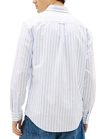 Tommy hilfiger tjm regular gestreepte overhemd voor heren - blauw/beige