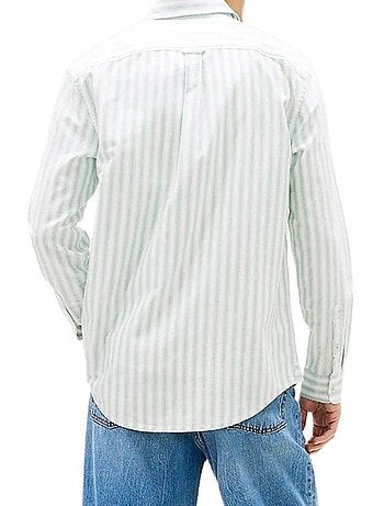 Tommy hilfiger tjm regular gestreepte overhemd oranje/beige voor heren