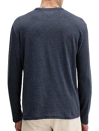 Tommy hilfiger tjm regular heren t-shirt met lange mouwen zwart