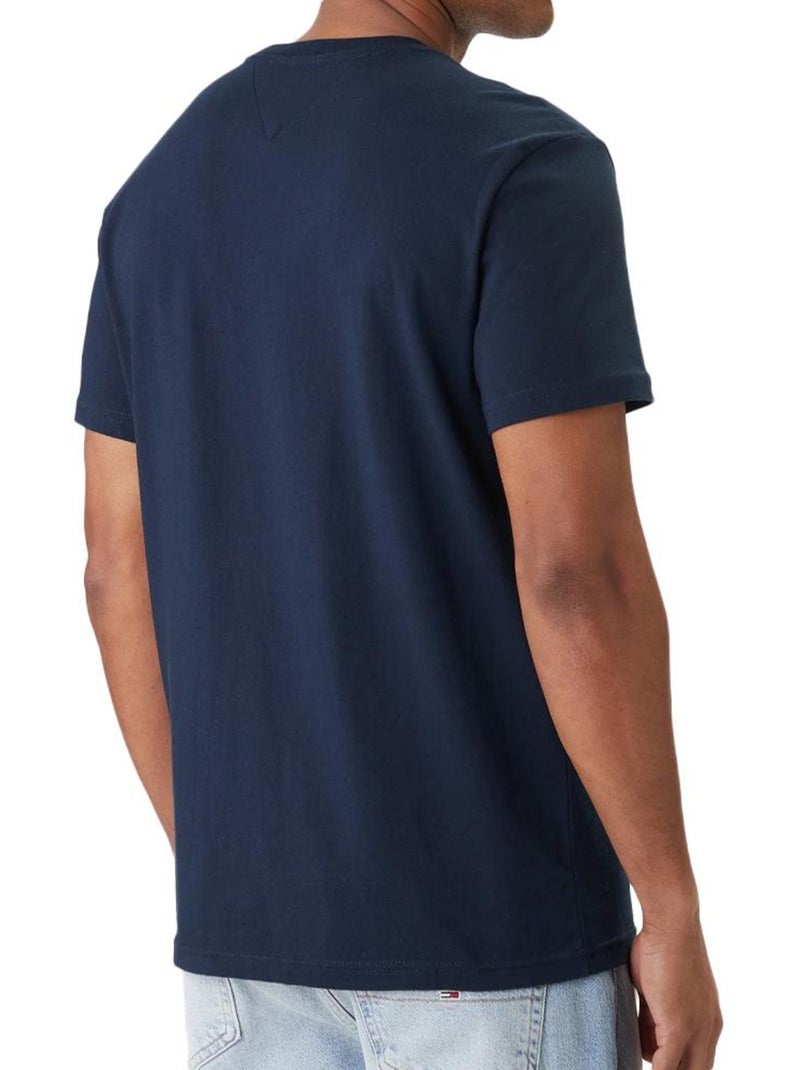 Tommy hilfiger tjm regular signature t-shirt voor heren - marineblauw Marineblauw - Kiabi