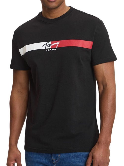 Tommy hilfiger tjm regular signature t-shirt zwart voor heren - Kiabi Tommy hilfiger tjm regular signature t-shirt zwart voor heren - Kiabi