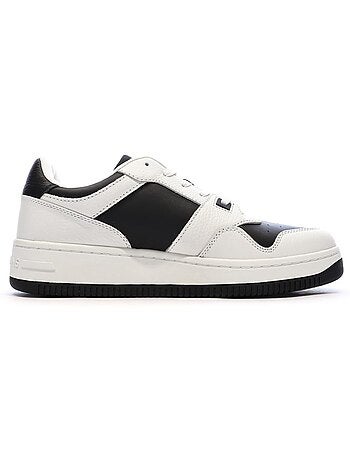 Tommy hilfiger tjm retro basket heren sneakers wit/zwart