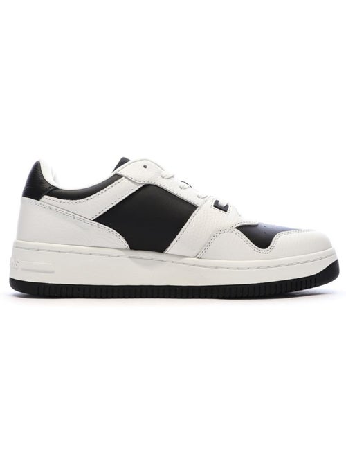 Tommy Hilfiger TJM Retro Basket Heren Sneakers Wit/Zwart - Kiabi Tommy Hilfiger TJM Retro Basket Heren Sneakers Wit/Zwart - Kiabi
