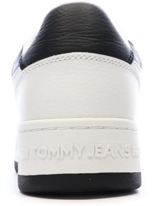 Tommy hilfiger tjm retro basket heren sneakers wit/zwart - Kiabi