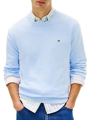 Tommy hilfiger tjm slim ess blauwe herentrui