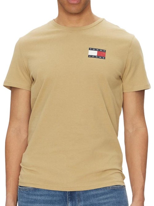 Tommy Hilfiger TJM Slim Essential T-shirt Beige voor Heren - Kiabi