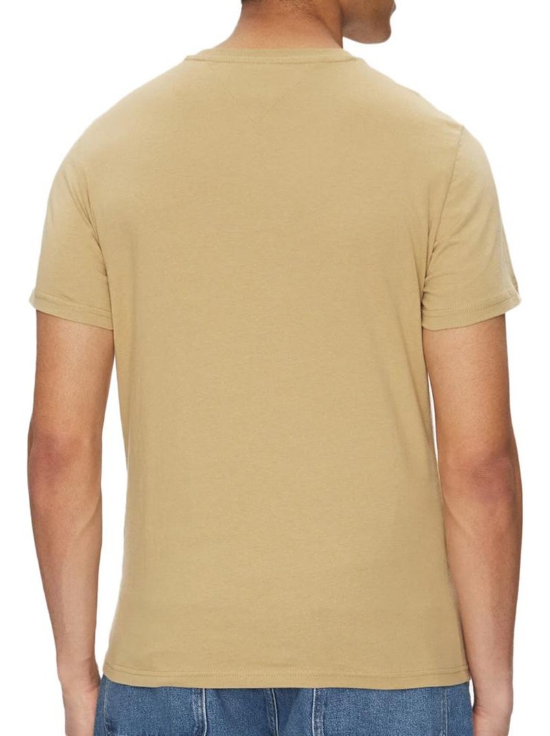 Tommy Hilfiger TJM Slim Essential T-shirt Beige voor Heren Beige - Kiabi