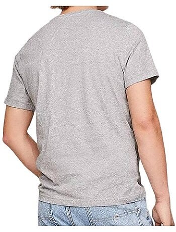 Tommy hilfiger tjm slim linear t-shirt grijs voor heren
