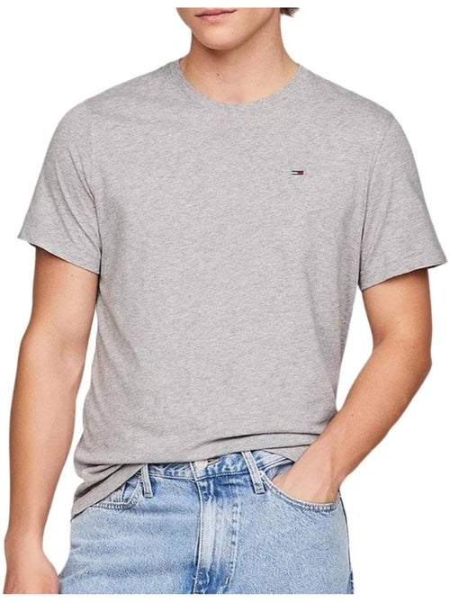 Tommy Hilfiger TJM Slim Linear T-shirt Grijs voor Heren - Kiabi