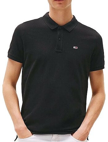 Tommy hilfiger tjm slims zwarte polo voor heren