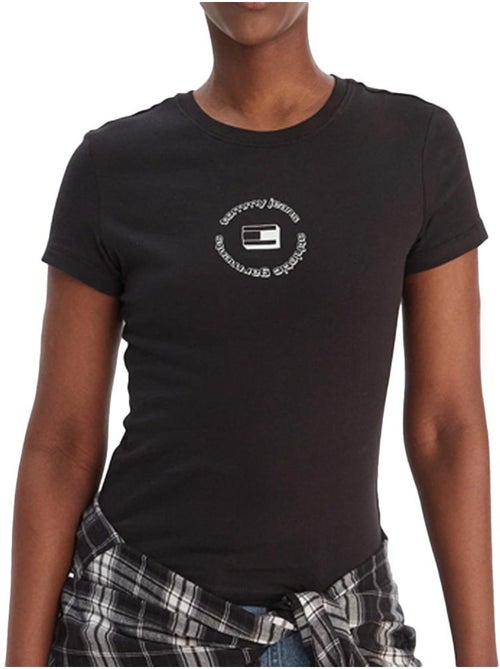 Tommy hilfiger tjw slim fit t-shirt zwart voor dames - Kiabi Tommy hilfiger tjw slim fit t-shirt zwart voor dames - Kiabi