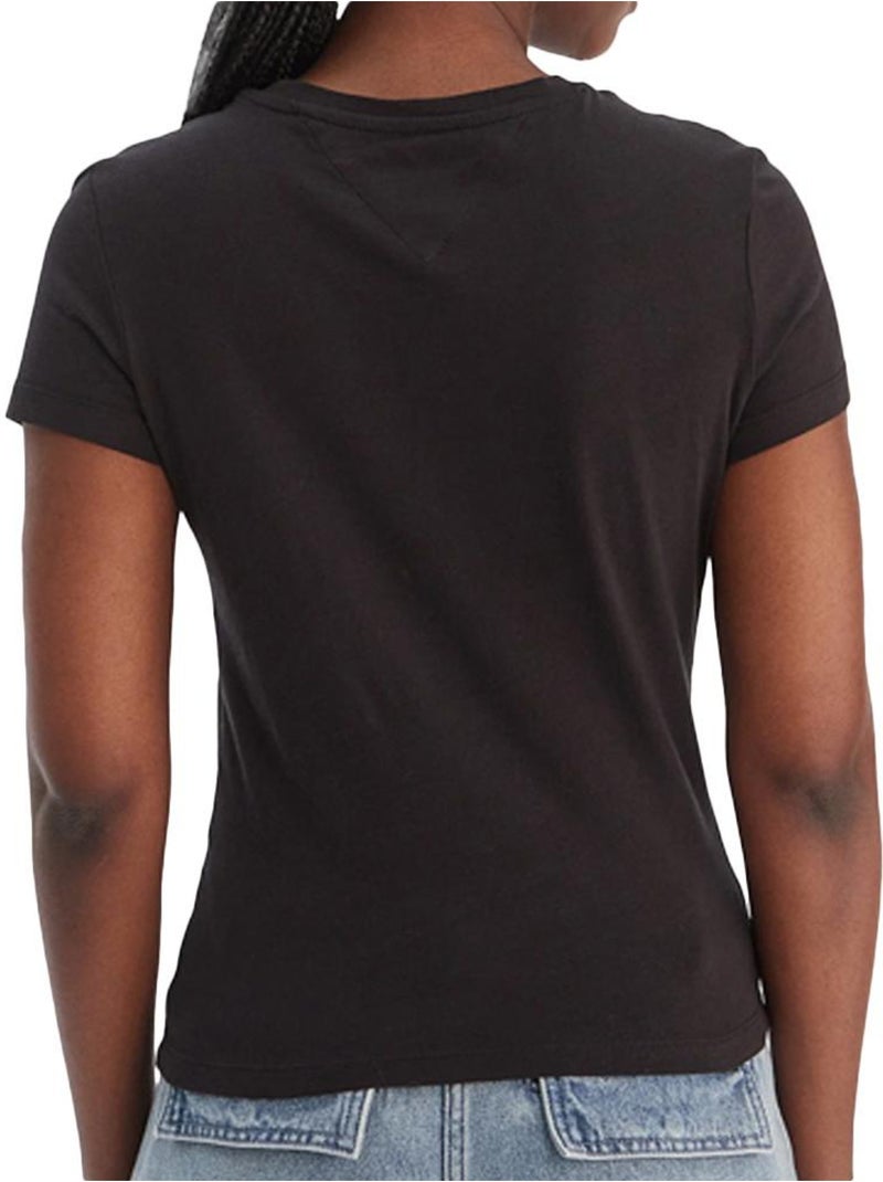Tommy hilfiger tjw slim fit t-shirt zwart voor dames Zwart - Kiabi