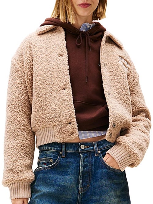 Tommy Hilfiger Varsity Beige Vest voor Dames - Kiabi Tommy Hilfiger Varsity Beige Vest voor Dames - Kiabi