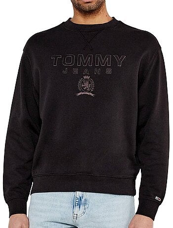 Tommy hilfiger varsity heren sweatshirt zwart dm0dm20827