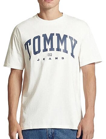 Tommy hilfiger varsity t-shirt wit voor heren