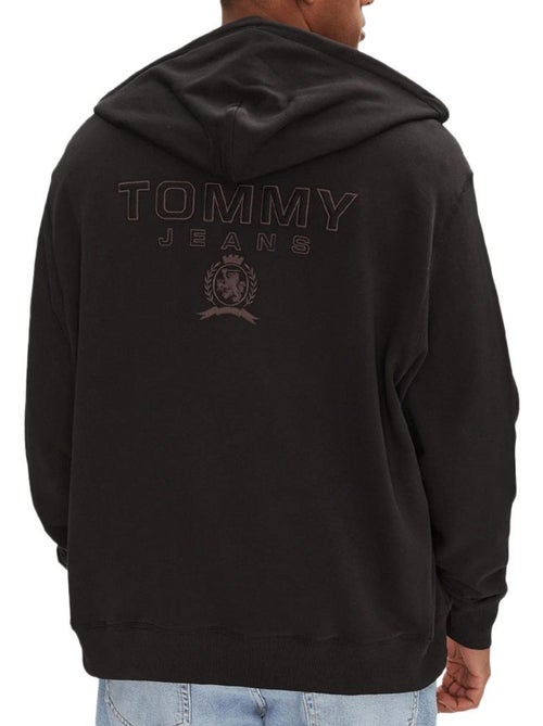 Tommy Hilfiger Varsity Tona Zwarte Hoodie met Rits voor Heren - Kiabi Tommy Hilfiger Varsity Tona Zwarte Hoodie met Rits voor Heren - Kiabi