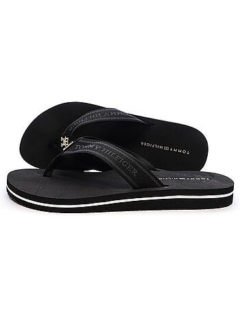 Tommy hilfiger webbing heren slippers zwart