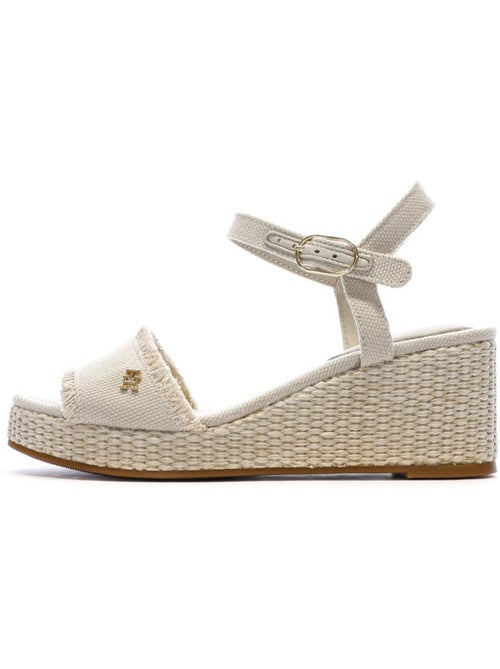 Tommy Hilfiger Wedgeee Beige Sandalen met Hak voor Dames - Kiabi