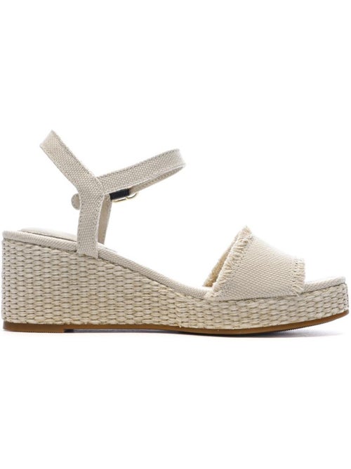 Tommy Hilfiger Wedgeee Beige Sandalen met Hak voor Dames - Kiabi