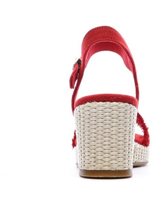 Tommy Hilfiger Wedgeee Rode Sandalen met Sleehak voor Dames - Kiabi Tommy Hilfiger Wedgeee Rode Sandalen met Sleehak voor Dames - Kiabi