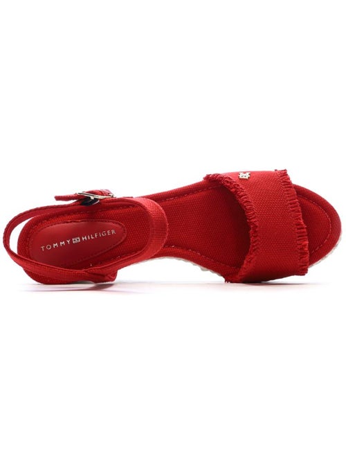Tommy Hilfiger Wedgeee Rode Sandalen met Sleehak voor Dames - Kiabi Tommy Hilfiger Wedgeee Rode Sandalen met Sleehak voor Dames - Kiabi
