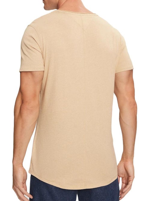 Tommy Hilfiger Xslim Jaspe Beige T-shirt voor Heren - Kiabi Tommy Hilfiger Xslim Jaspe Beige T-shirt voor Heren - Kiabi