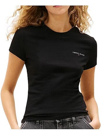 Tommy hilfiger slim fit dames t-shirt lichtgroen dw0dw21164