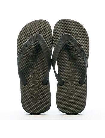Tommy hilfiger dames teenslippers blauw/wit en0en02447