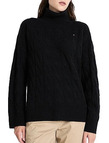 Tommy hilfiger zwarte dames trui soft