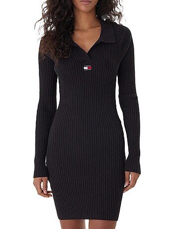 Tommy hilfiger zwarte jurk dames dw0dw22183