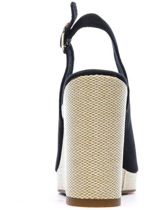 Tommy Hilfiger Zwarte Wedge Sandalen voor Dames - Kiabi Tommy Hilfiger Zwarte Wedge Sandalen voor Dames - Kiabi