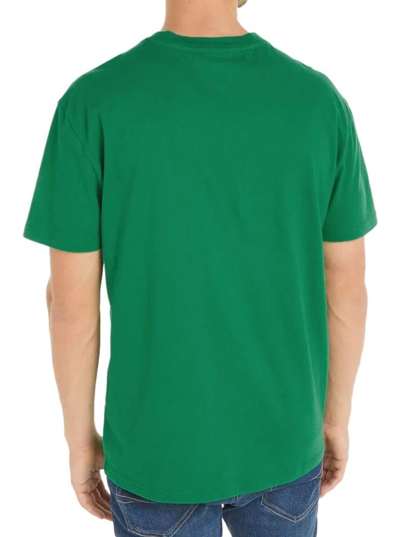 Tommy Jeans Heren T-shirt Groen Regular Fit Groen - Kiabi