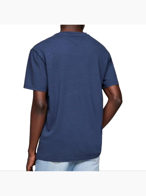 Tommy jeans heren t-shirt marineblauw regular fit - Kiabi
