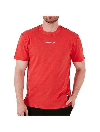 Tommy jeans heren t-shirt groen regular fit