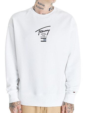 Tommy jeans modern heren sweatshirt wit